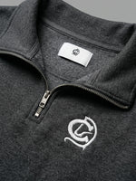 Load image into Gallery viewer, Diamond Ranch Western Quarter Zip Black Heather