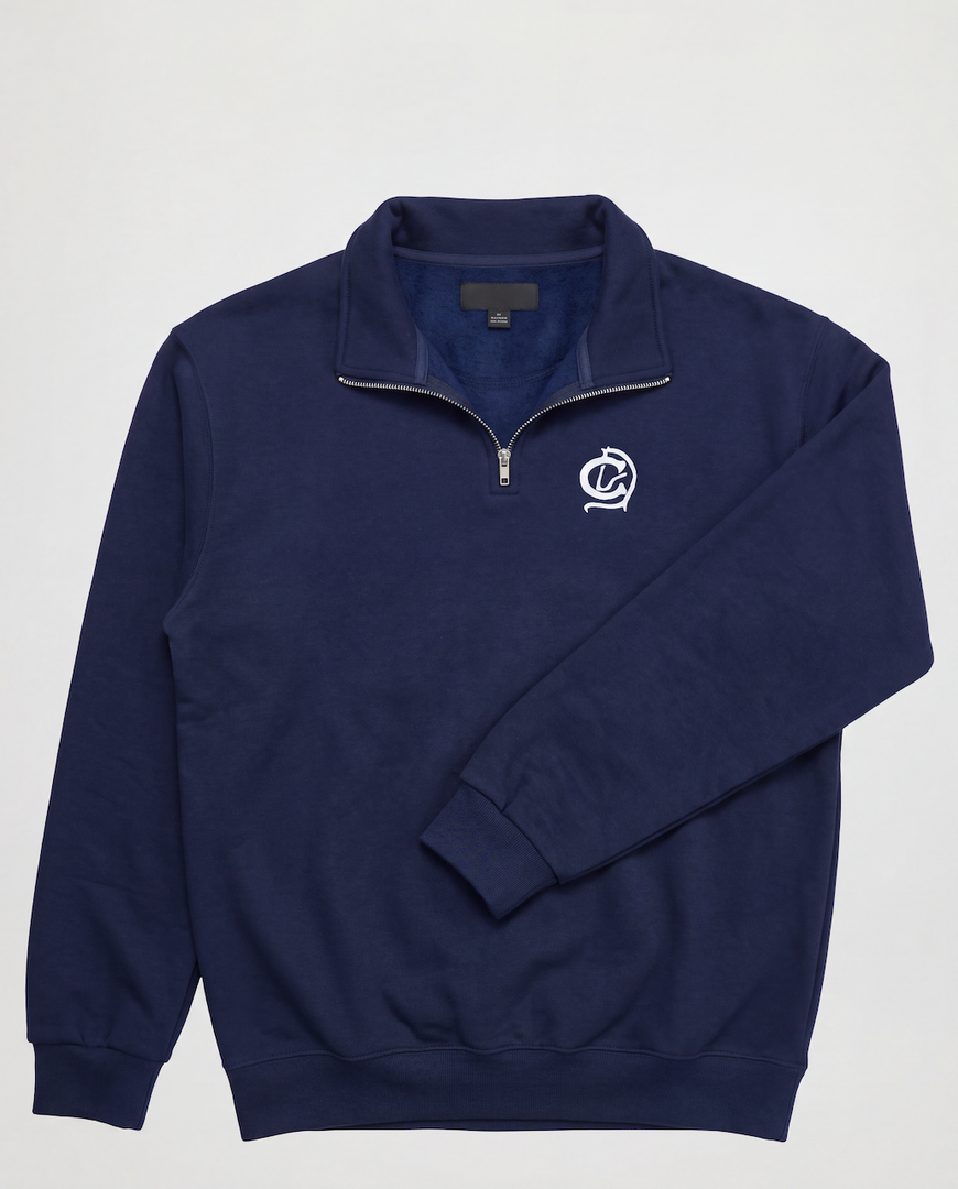 Diamond Ranch Western Quarter Zip Navy Blue