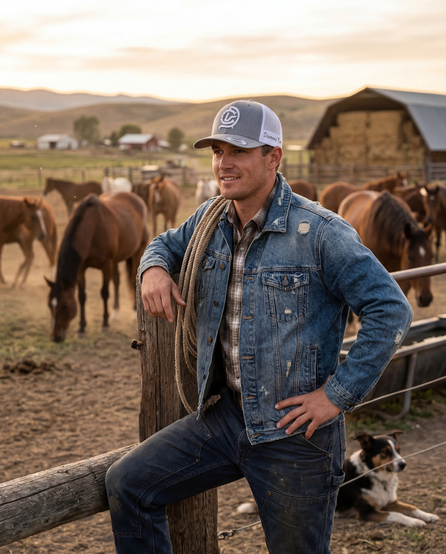 Diamond Ranch Gray Cap