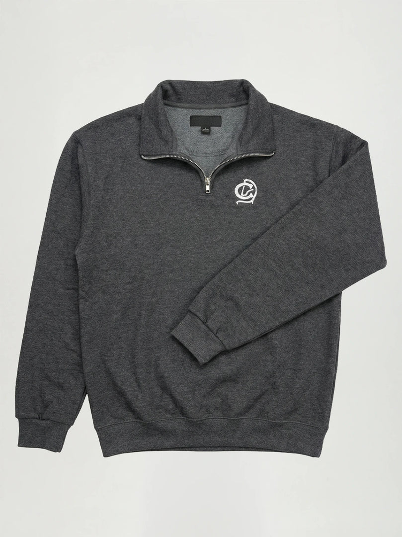 Diamond Ranch Western Quarter Zip Black Heather
